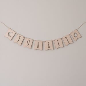 Houten naamslinger